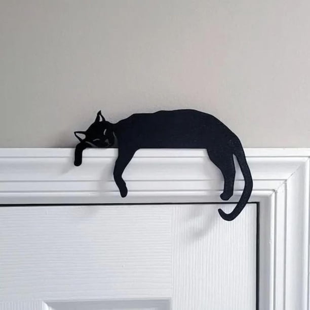 Adorno de puerta de metal con forma de gato XINYU 2024 Halloween vintage