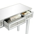 thumbnail image 5 of UBesGoo  Computer Desk, Mirrored Surface Laptop Table, Study Table with 3 Broken Glass Drawer, Silver, 5 of 9