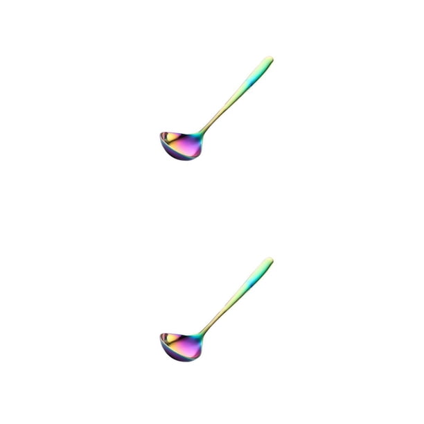 Cuchara para salsa Inteprter Acero inoxidable Pulido Plateado Vistoso 2Conjunto