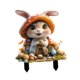thumbnail image 3 of 2D Flat Bunnies de Pascua Escena Garden Jardín Señal de jardín Acrílico Backyard Rooftop Flower Flower Flower Stake Decoración, 3 of 9