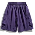 thumbnail image 2 of EOYWHK Mens Work Shorts Casual Quick Dry Elastic Waist Drawstring Athletic Shorts Soft Lightweight Breathable Activewear for Men Purple, Size M, 2 of 9