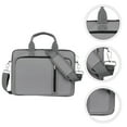 thumbnail image 3 of Troglfold Laptop Bag 6-inch Laptop Messenger Bag for Men Grey,15.75"X11.42"X1.38", 3 of 10