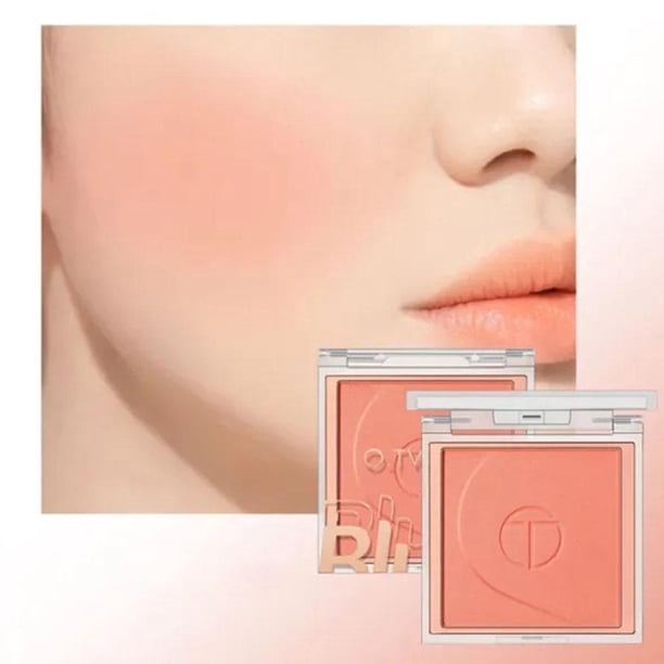 CAIROYAR Maquillaje facial cosmético de larga duración, mate, ligero, sedoso, brillo en polvo, rubor E3