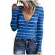 thumbnail image 2 of Pntutb - Camiseta de manga larga con cuello en V y estampado de moda de verano para mujer Pntutb Pntutb-1723, 2 of 7