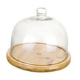 thumbnail image 1 of Abbracc Bamboo Cake Stand with Dome Cake Serving Tray for Party Restaurants Birthday Small, 1 of 9