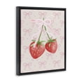 thumbnail image 3 of Stupell Industries Bows & Berries Strawberry Black Framed Floater Canvas Wall Art, design by Jesse Keith, 3 of 9