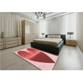 thumbnail image 4 of Ahgly Company Indoor Round Patterned Pastel Pink Area Rugs, 7' Round, 4 of 6