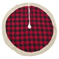 thumbnail image 2 of Saro Lifestyle Classic Red and Black Buffalo Plaid Tree Skirt with Sherpa Trim 56"x56", 2 of 4