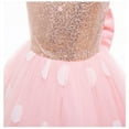 thumbnail image 4 of Robe de Fête pour Filles Cadeaux pour Enfants Costume Col Rond Sans Manches Tulle à Pois Tutu et Bandeau, 4 of 5
