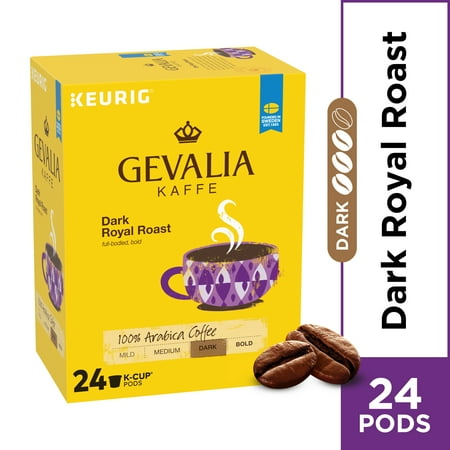 Gevalia Dark Royal Roast Coffee K Cup Coffee Pods, Caffeinated, 24 ct - 8.3 oz Box (B088L93MHH)