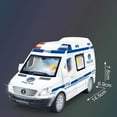 thumbnail image 5 of 1:32 Mini Car Diecast Ambulance Fire-Truck Policecar Model Sound And Light Vehicle Simulation Collection Gifts Toys Boys, 5 of 9