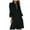 Black, variant on Fsqjgq Womens Summer Dresses Athletic Dress for Women Party Dress Midi Summer Dresses Women Fashion Casual Button Up Ruffled Hem Long Dress Boho Vacation Dresses Casual T Shirt Dress Wedding Gues XL
