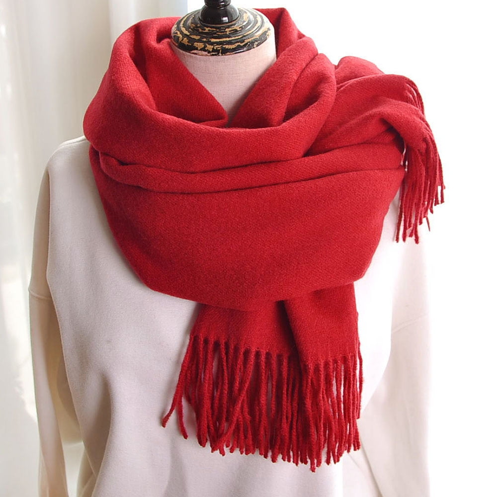 Red cashmere hotsell scarf womens