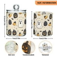 thumbnail image 5 of Yayeee 2 Pack Qtip Holder Bathroom Cotton Swab Canister with Lid Clear Dispenser Set, Halloween Black Pumpkins, 5 of 6