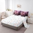 thumbnail image 5 of Castle Fairy Stylish Black Girl Twin Bedding 7-Piece,Music Makeup Print Bedding Comforter Set,Purple, 5 of 7