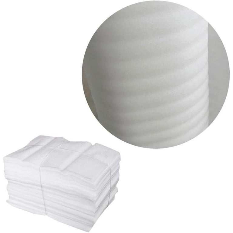 Packaging Foam Rolls and Pouches, White and Black, All Sizes