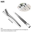thumbnail image 2 of EIMELI 12 Packs Duck Bill Clips, Bantoye 3.5 Inches Rustproof Metal Alligator Curl Clips with Holes for Hair Styling, Hair Coloring, Silver, 2 of 7