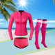 thumbnail image 4 of Traje de buceo de neopreno para mujer, calcetines, traje de buceo con cremallera frontal, protección solar para esnórquel Talla L Sunnimix Traje de neopreno de mujer, 4 of 7