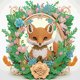thumbnail image 1 of (LY223) Resina Con Forma Especial Serie Animal Guirnalda Diamantes Parcial 30*30cm, 1 of 9