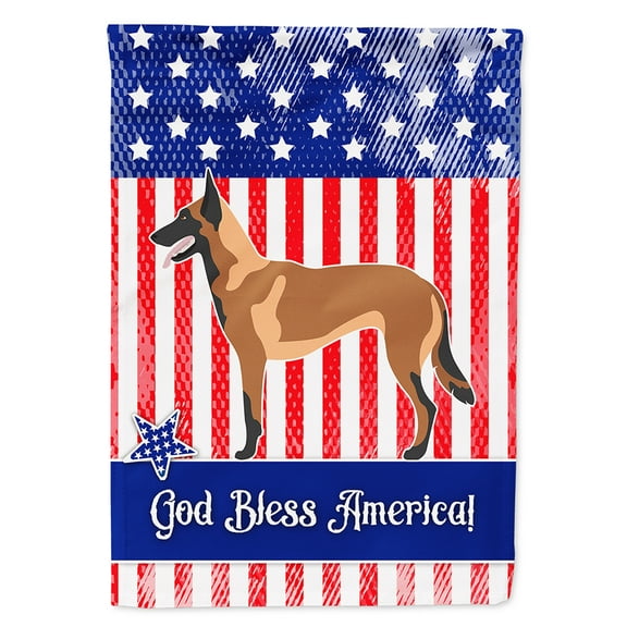 Carolines Treasures BB8413CHF Malinois Belgian Shepherd  American Flag Canvas House Size  Large multicolor