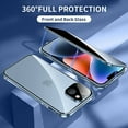 thumbnail image 4 of Anti Peeping Case for iPhone 14 (6.1"), 360 Degree Front and Back Privacy Tempered Glass Cover, Anti SPY Screen, Anti Peep Magnetic Adsorption Metal Bumper for iPhone 14 (Black), 4 of 8