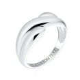 thumbnail image 4 of Bling Jewelry Womens Dome Twisted Love Knot Infinity Band Silver Ring Sterling Criss Cross, 4 of 5
