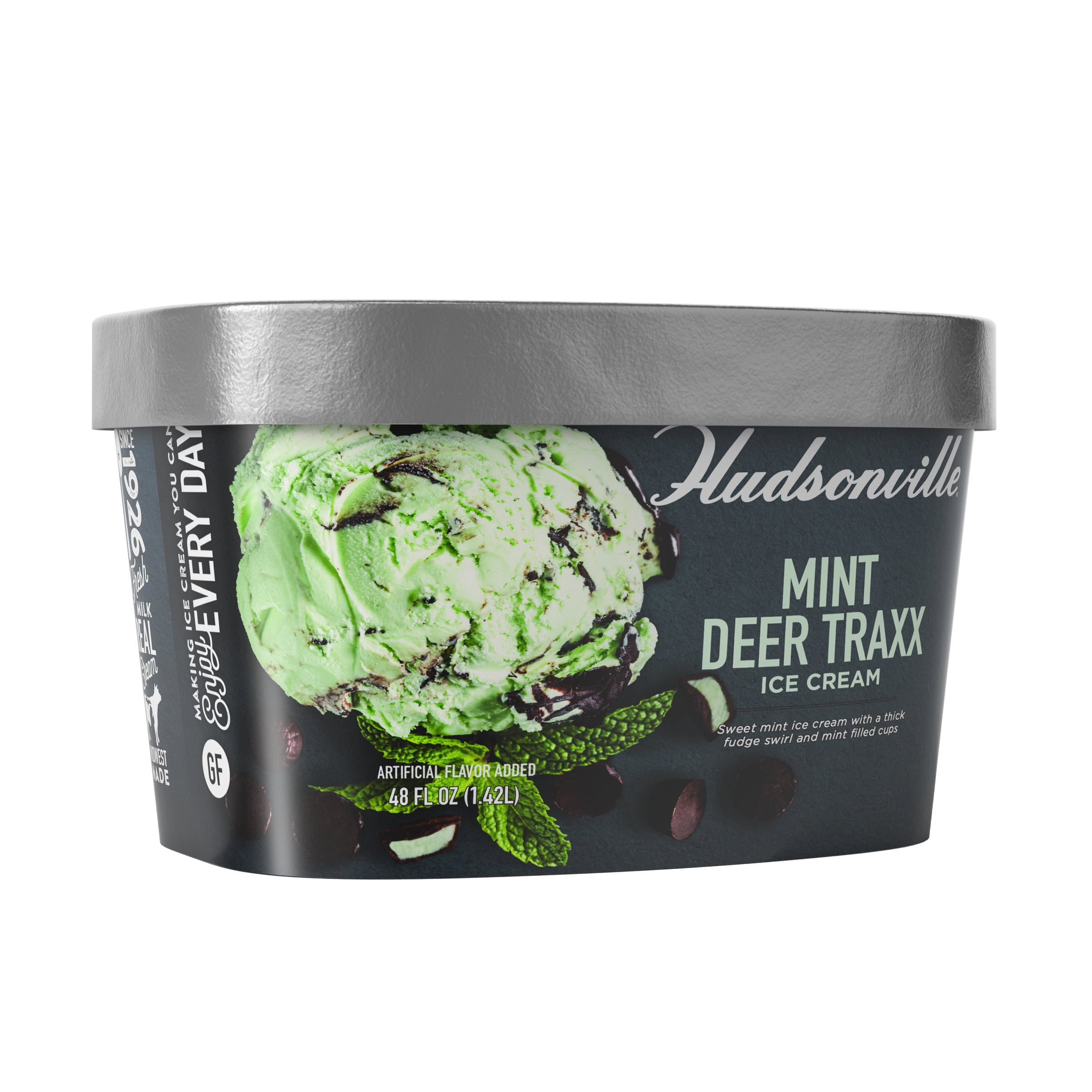 Hudsonville Mint Deer Traxx Ice Cream, 48 fl oz, 1 Count