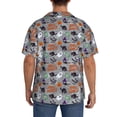 thumbnail image 3 of Kdxio Men's Hawaiian Shirt for Men Short Sleeve Shirt Happy Halloween Summer Casual Holiday Beach Button Down T-Shirts, 3 of 5