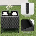 thumbnail image 4 of Emorefun 3 Piece Patio Conversation Sets, Outdoor Patio Bistro Sets with Coffee Table for Garden, Yard, Balcony, Black/Beige, 4 of 7