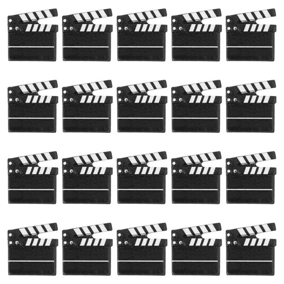 WASHWEPE 20Ud Accesorios De Resina Para Manualidades En De Clapper Board Color Negro