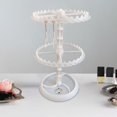 thumbnail image 6 of Segolike Earring Organizer Holder,Rotating Hanging Rack,Jewelry Display Stand,Storage Rack for Necklace Vanity Table Earrings Bracelet 2 Tier in White, 6 of 8