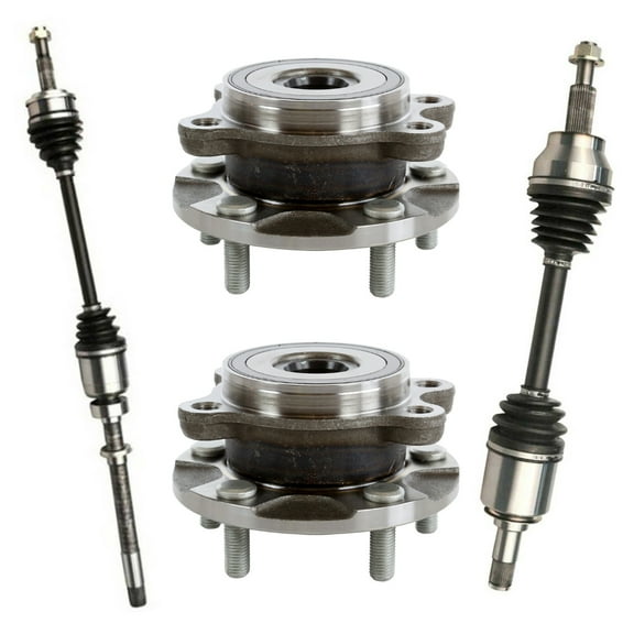 AutoShack Front CV Axle Shaft Left & Right   Wheel Hub Bearing Assemblies with ABS Replacement for 2006-2012 Toyota RAV4 4-PC Kit