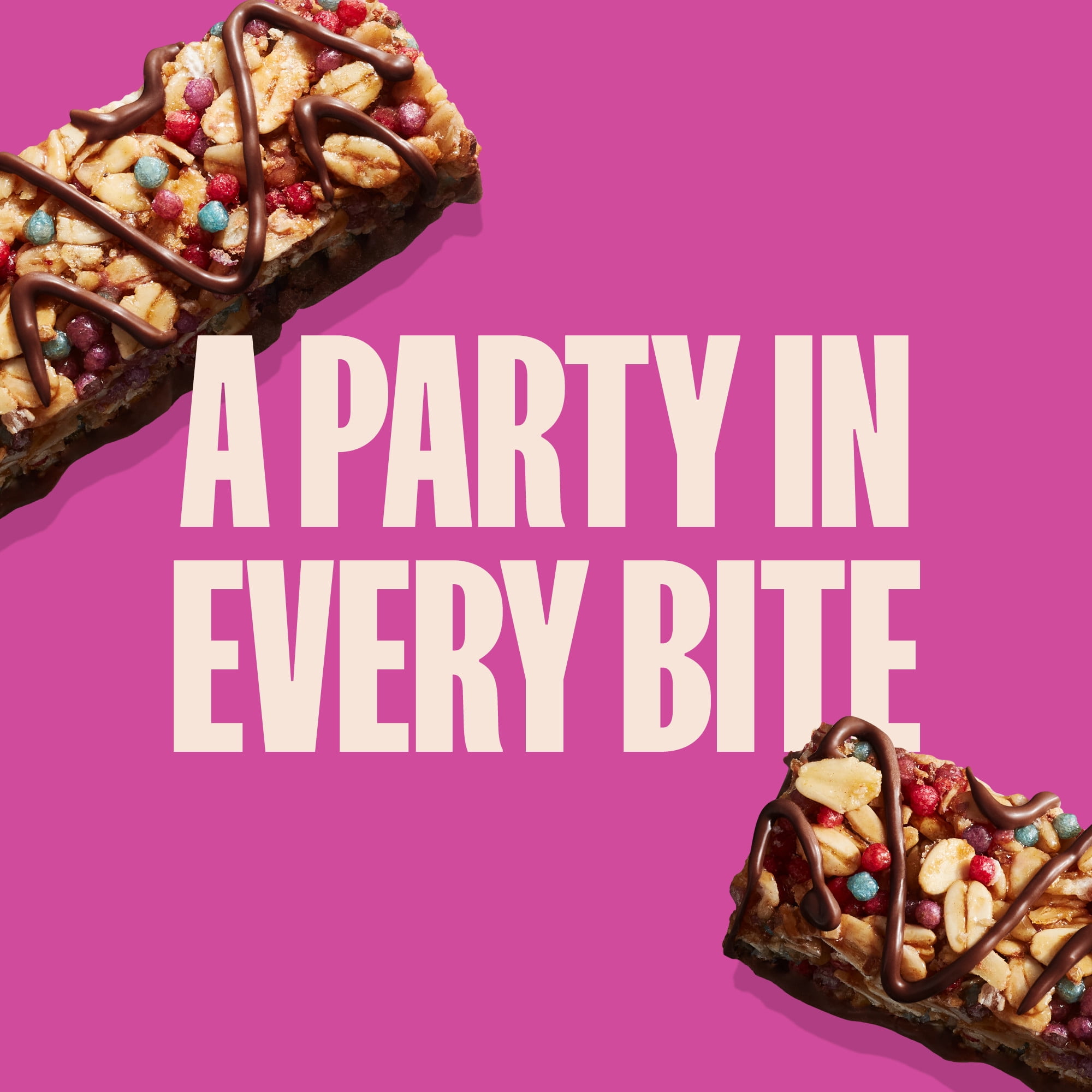 (4 pack) MadeGood Chocolate Drizzle Birthday Cake Granola Bars, 5 Healthy Snack Bars, 0.78 oz