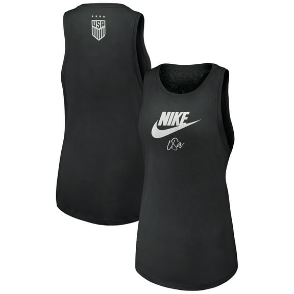 Women's Nike Black USWNT Futura Performance Tank Top