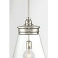 thumbnail image 5 of 4811-PN-CL-Norwell Lighting-Emma - 1 Light Pendant-17.5 Inches Tall and 12 Inches Wide-Polished Nickel Finish, 5 of 6