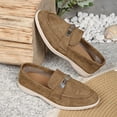 thumbnail image 6 of Bkhluea Women Metal Accent Slip On Loafer Shoes Comfortable Footwear For Office Work Daily Casual Outdoor Activities, 6 of 7