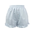 thumbnail image 4 of BOOMNY Womens Pajamas Shorts Elastic Wasit Baggy Pjs Shorts For Women Plaid Lightweight Loose Fit Homewear Loungewear Bottoms, 4 of 4