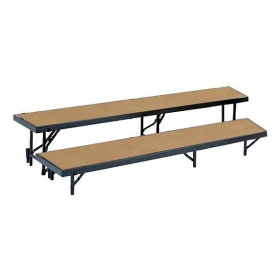National Public Seating RT2LHB 2 Level Hardboard Tapered Riser Sets