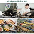 thumbnail image 4 of 4Pieces Fish Scaler Remover, Fish Scaler Brush, Stainless Steel Fish Cleaning Kit Fish Scaler Fish Skin Graters Cleaning Peeler Scaler Scraper for Kitchen Fish Scales Removing Peeling, 4 of 11
