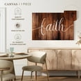 thumbnail image 4 of Elephant Stock Faith Typography Wall Art - Horizontal Canvas Wall Art - Living Room Wall Decor - Inspirational And Typography Canvas - Brown And White Decor - 51" x 34", 4 of 4