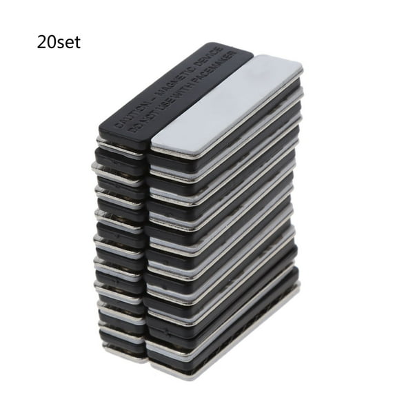Lerpwige 20pcs Magnetic Style Office Name Holder Tag Metal Material Strong Magnetic More Fastener Brooch Name Id Tag Badge