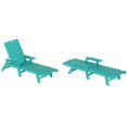 thumbnail image 3 of Bayport Chaise Longue Inclinable en Plastique HDPE pour Extérieur Turquoise (Ensemble de 2), 3 of 7