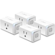 Kasa Smart Plug, Smart Home Wi-Fi Outlet Works with Alexa, Echo, Google Home  IFTTT, No Hub Required, Remote Control, 15 Amp, UL Certified, 4-Pack, White (HS103P4)