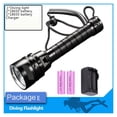 thumbnail image 2 of IPX8 Waterproof Professional Diver Light Powerful Led Diving Flashlight LED Underwater 200M Torch Lamp Lanterna ,Portable, 2 of 6