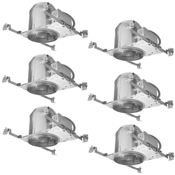 HALO Recessed H7ICAT-6PK Housing IC Air-Tite 120V Line Voltage Incandescent 6 Pack, 6"