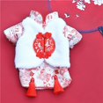 thumbnail image 5 of Aosijia Dog Costumes Qipao Dresses Small Dog New Year Tang Suit Winter Pet Dog Cat Two-Legged Clothes, 5 of 12