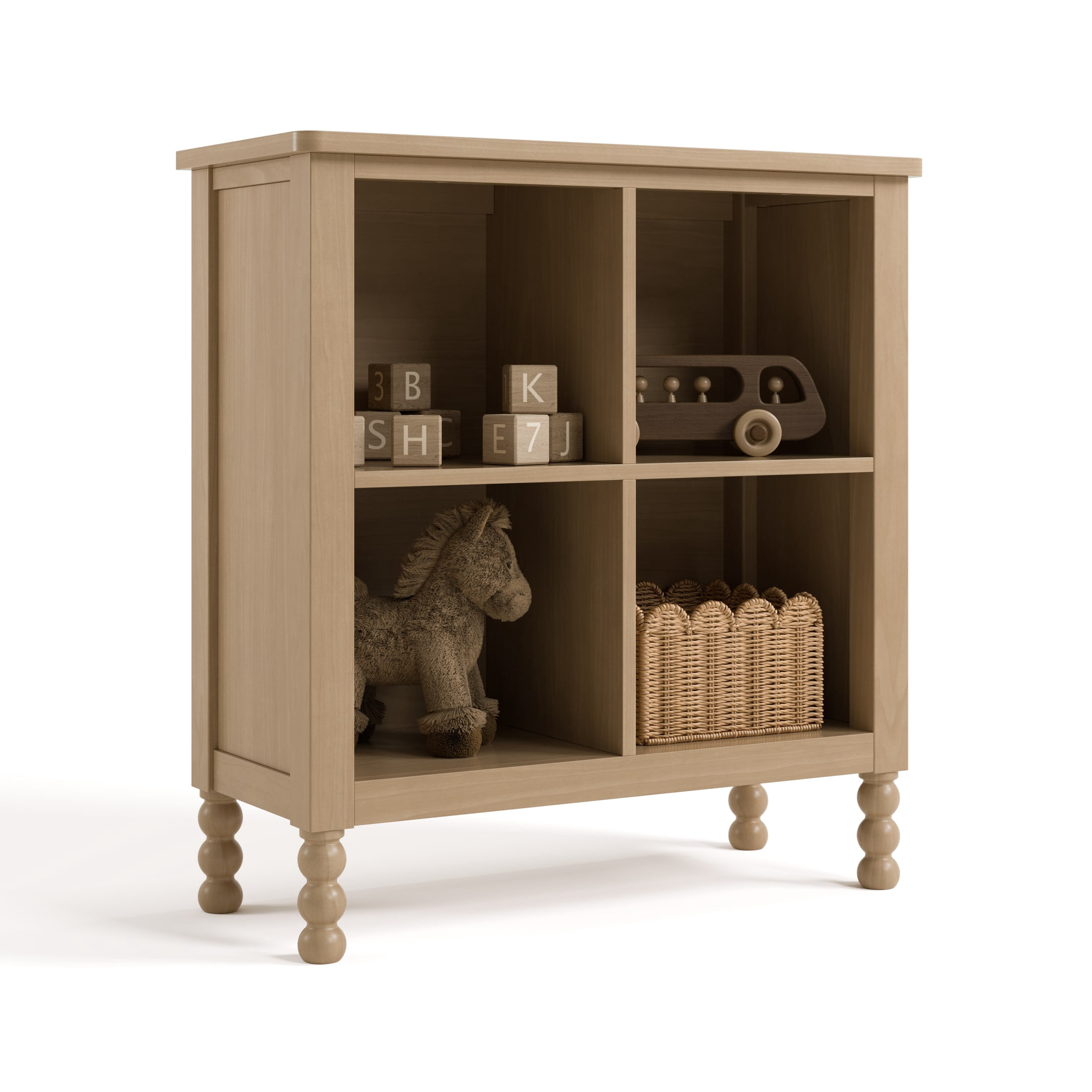Art of Nursery by Storkcraft Rio 4 Cube Storage Organizer Kids Bookcase - Driftwood