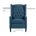 thumbnail image 5 of Manual Wing Chair Recliner, 27" W Recliner Chair Massage Chair Home Theater Seating Reading Chair with Thicker Cushion, Adjustable Lounge Chair Single Sofa for Living Room, Blue, 5 of 7
