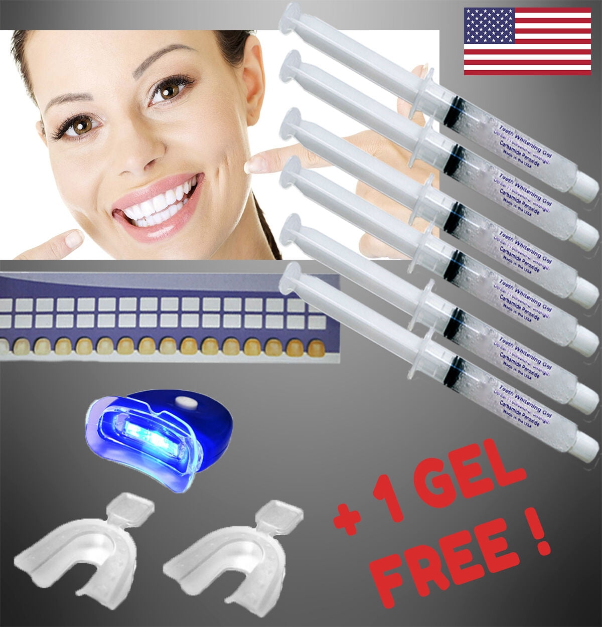 PROFESSIONAL TEETH WHITENING KIT TOOTH WHITENER GEL BLEACH WHITE DENTAL