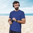 thumbnail image 4 of Wukai Blue Lantern Shapes Print Men's Short-Sleeved Mesh T-Shirt,Quick-Dry Short Sleeve Workout T-Shirt-X-Small, 4 of 8